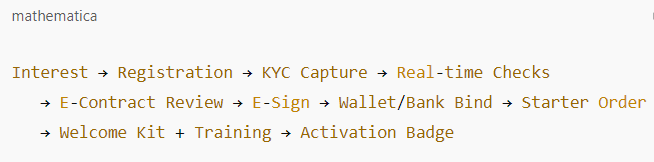 Onboarding flow